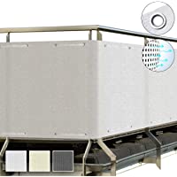 Sol Royal Protección Visual SolVision HB2 HDPE Pantalla Opaca 500x90 cm Blanco balcón privacidad con Ojales Cuerdas